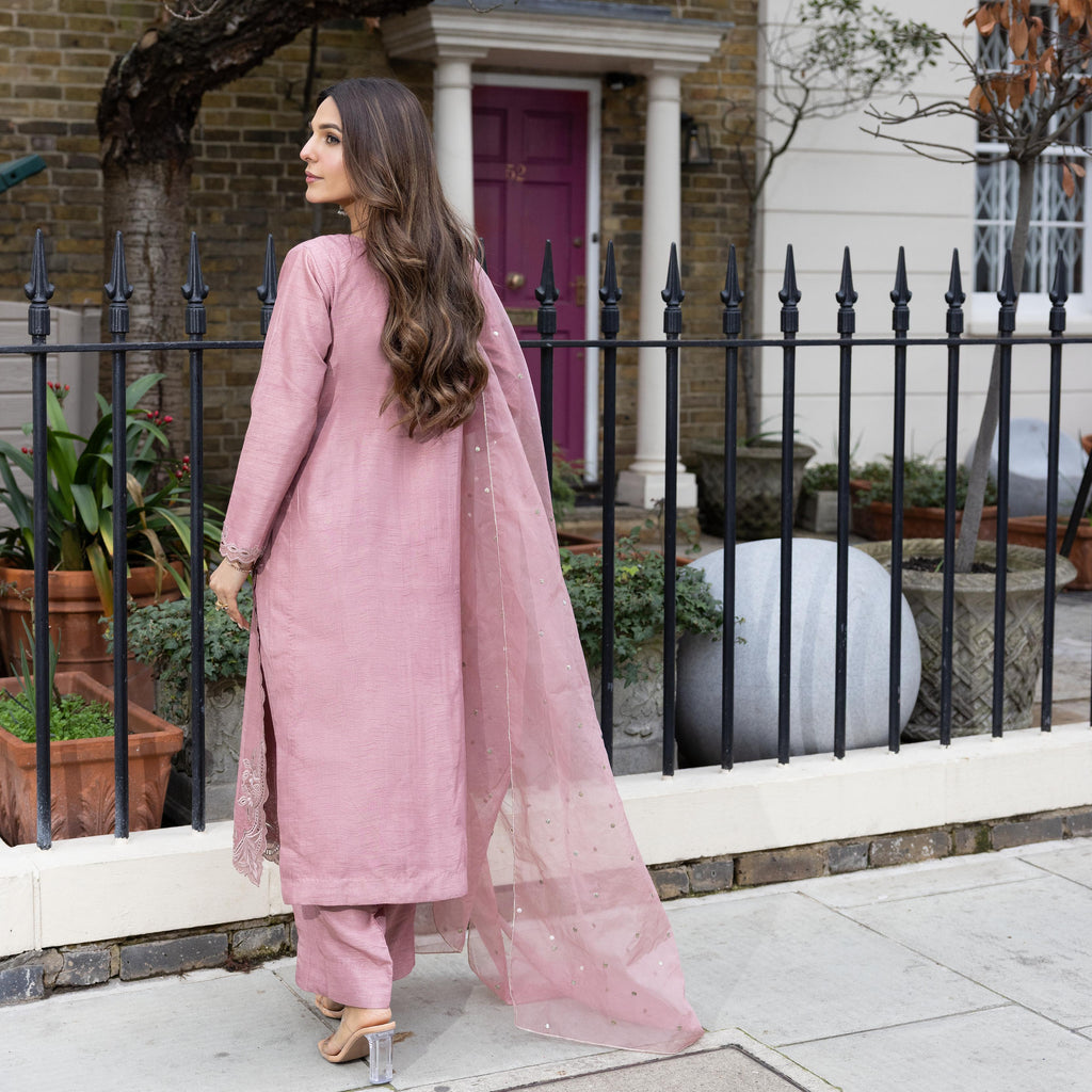 Baby Pink Cutwork 3 Piece